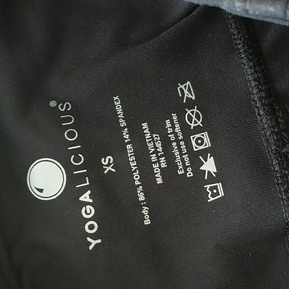 Yoga-Lic-Ious High Waisted Side Peek Yoga Pants XS Black - Picture 11 of 14